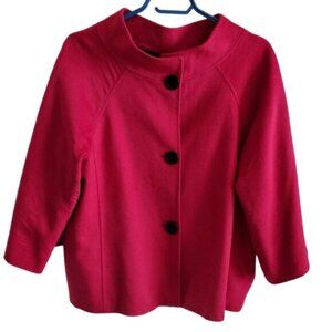 Lafayette 148 New York Pink Wool Angora Jacket Size 12